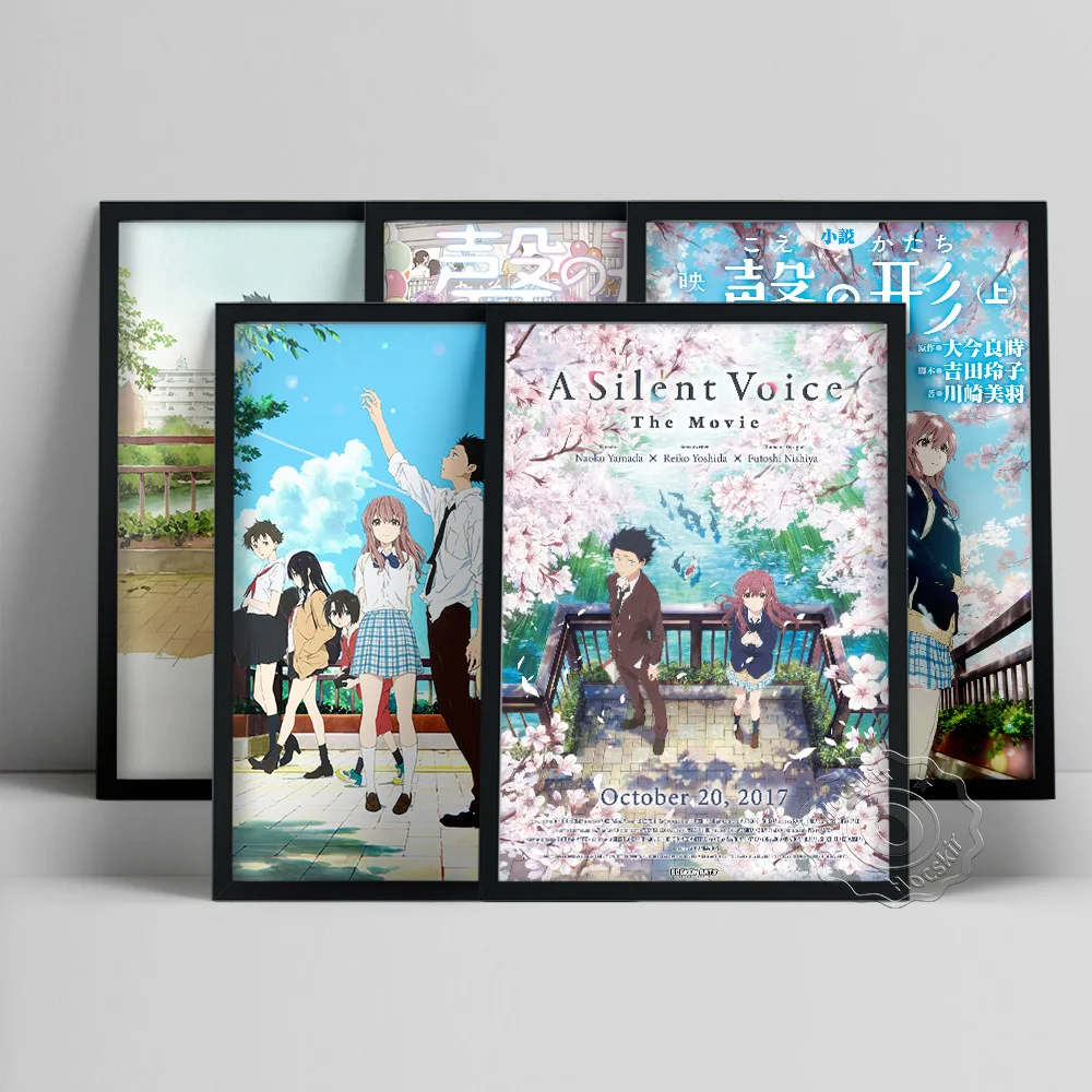 A Silent Voice Poster, Japan Cartoon Movie Prints, Comic Role Wall Picture, Bedroom Living Room Wall Decor, Fans Collect Gift