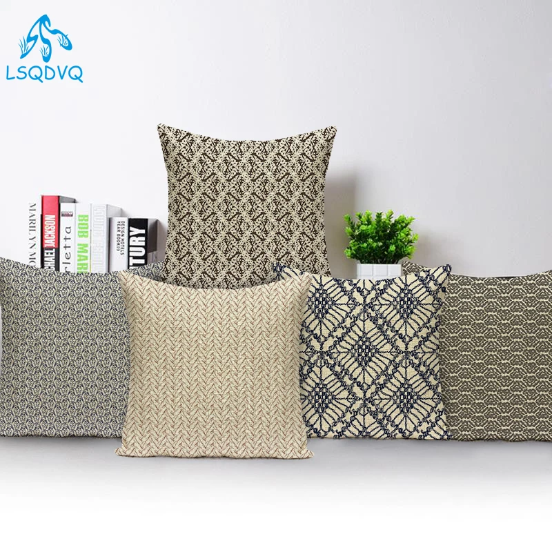Black Geometric Boho Pillow Bohemia Square Cushion Cover Home Decorative Sofa PillowCase Living Room Decoration Pillow Cover