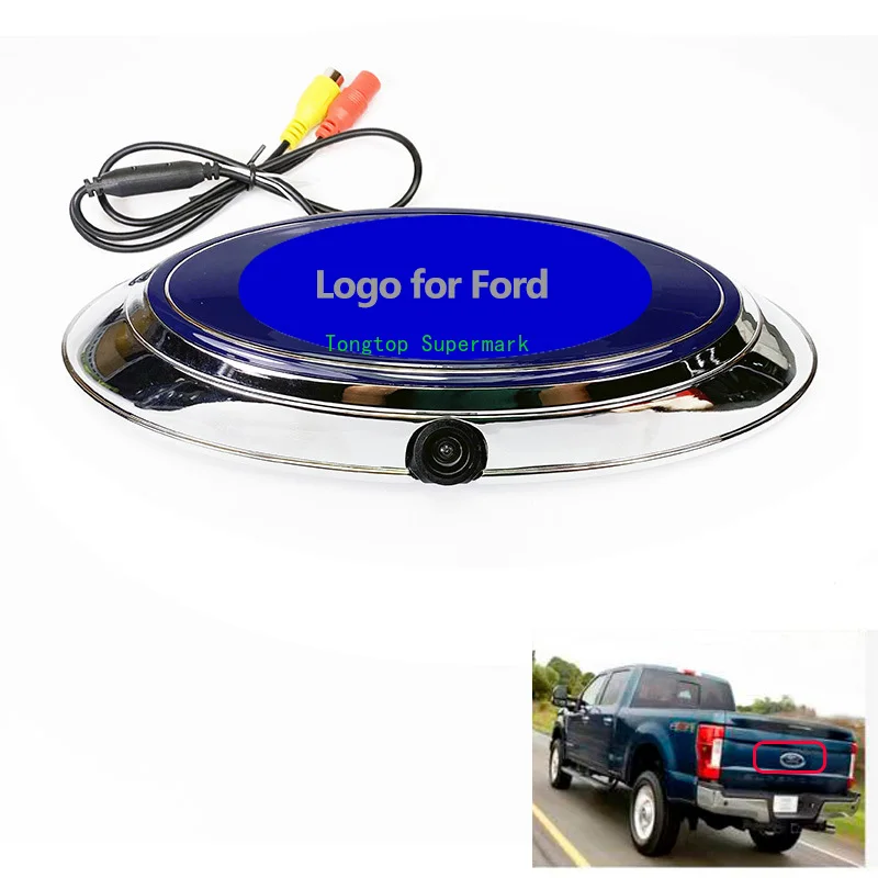 

Waterproof Camera for Ford Ranger T6 T7 T8 XLT F350 F250 F150 Pickup Edge Explorer Logo Camera Rear View Kit