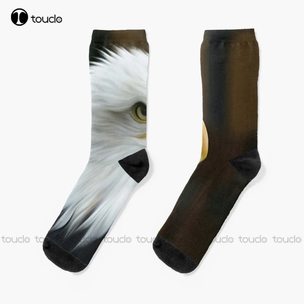 Bald Eagle Painting Socks Unisex Adult Teen Youth Socks Personalized Custom 360° Digital Print Hd High Quality  Christmas Gift