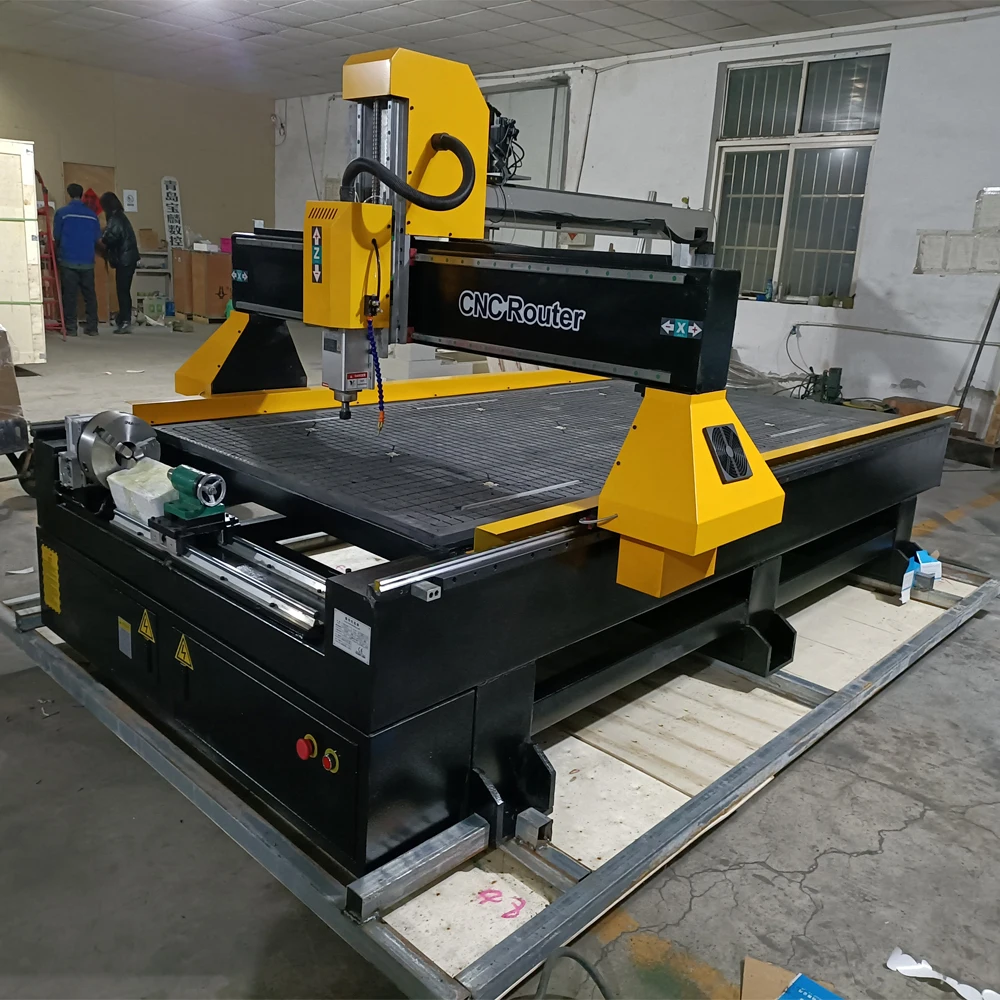 1325 3d 4 Axis Wood Cutting Machine with Mach3 DSP Controller Cnc Router Machines with Rotary Device