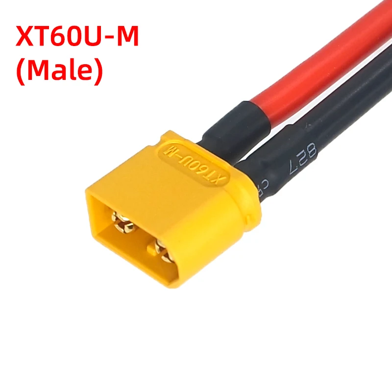 Original Amass Connector XT60U-F Terminal XT60U-M Banana Plug Electric Vehicle Lithium Battery Wiring Harness with 12AWG Wire