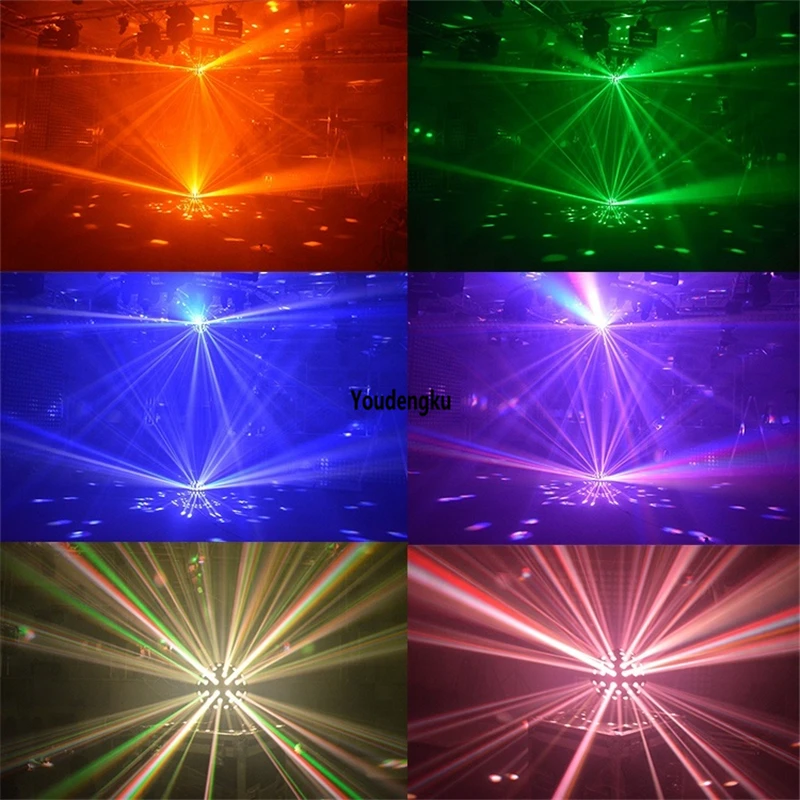 2pcs Hot sale super led magic ball beam 5 x18W RGBWA+UV 6in1 led MX512 Sound Active LED Magic Ball disco DJ light