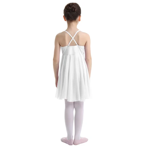 Imagen 2 del producto Leotardos de Ballet sin mangas para niñas con falda de gasa Ropa de baile vestido tutú de bailarina para niños pequeños trajes de baile para práctica