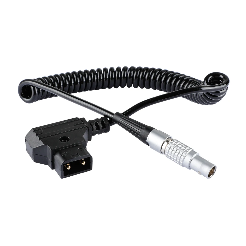 

CAMVATE Male D-Tap To LEMO FGG 2 Pin 0B Male Coiled Power Cable Connector For Teradek Paralinx Cinegears Ghost Eye Came TV