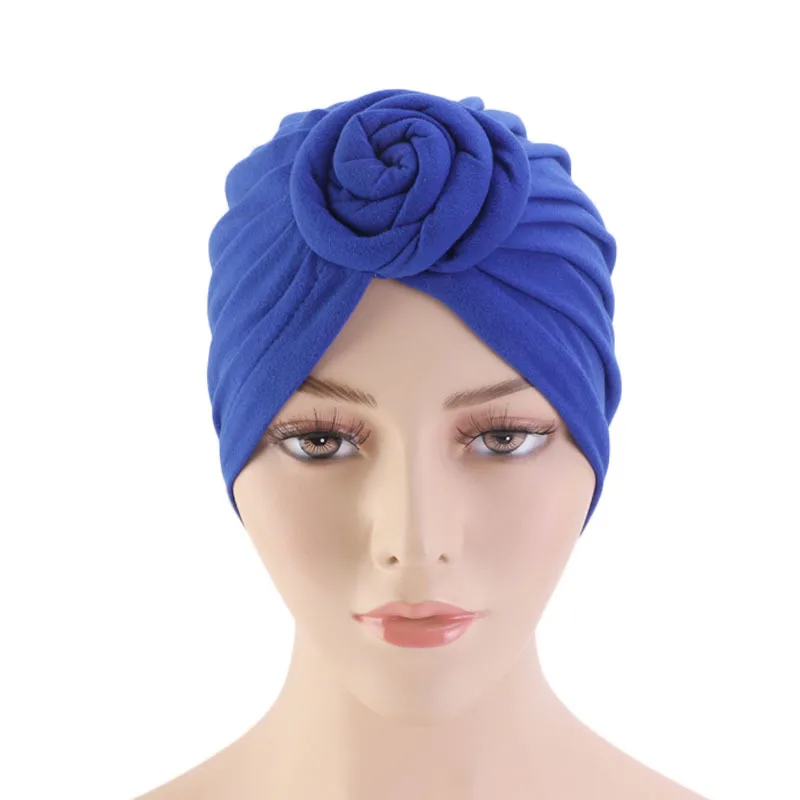 Women Stretchy HeadWrap Shawls Long Hair Scarf Wrap Solid Color Soft HeadBand Pre-Tied BonnetAfrican Turban Knot Hat Beanie Cap