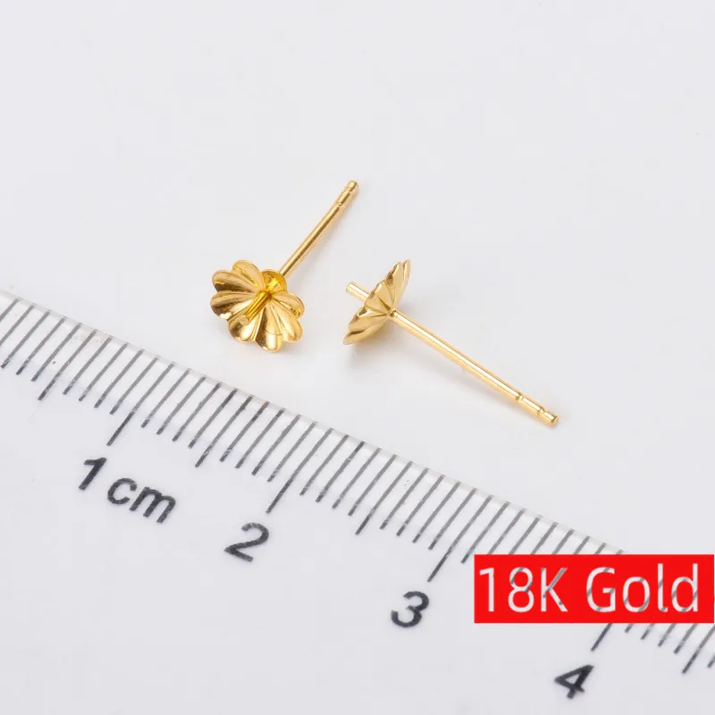 Creative Earrings Fittings Accessories Earwire Hooks Clasps DIY 18K Gold Pearl Tassel Earring Findings Components Wholesale