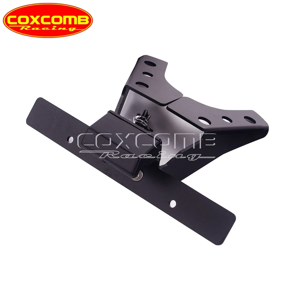 دراجة نارية الألومنيوم نك الذيل الأسود مرتبة الحاجز مزيل جبل أطقم لوحة ترخيص قوس ث/LED لسوزوكي GSX-R 1000 2009-2016 #2