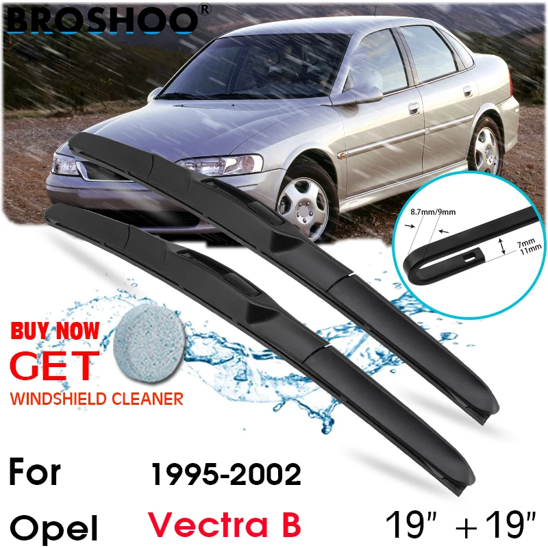 

Car Wiper Blade Front Window Windscreen Windshield Wipers Blades J hook Auto Accessories For Opel Vectra B 19"+19" 1995-2002