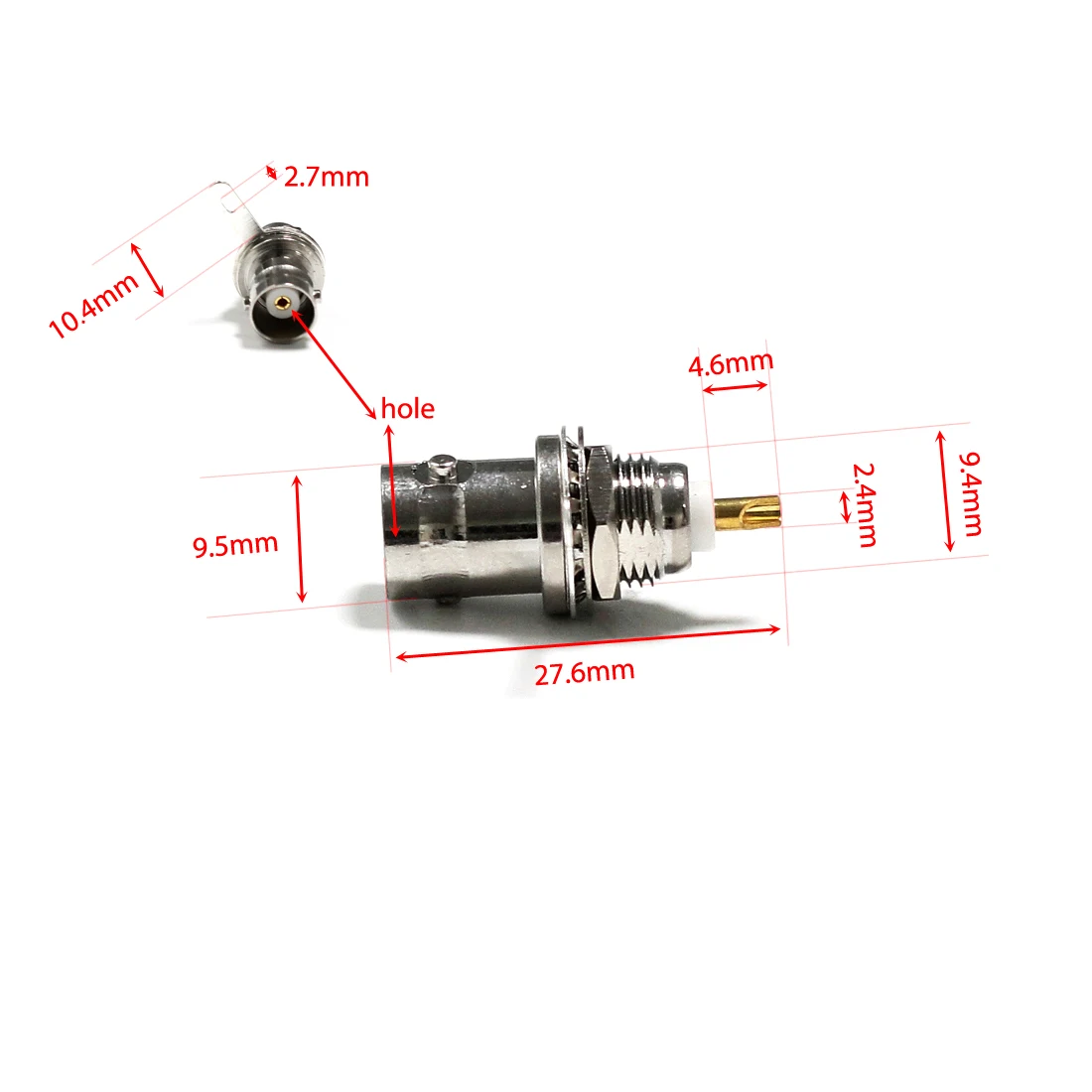 1 PZ spina maschio BNC RF connettore coassiale montaggio a pannello con dado tazza della saldatura dritto nichel NUOVO commercio all'ingrosso