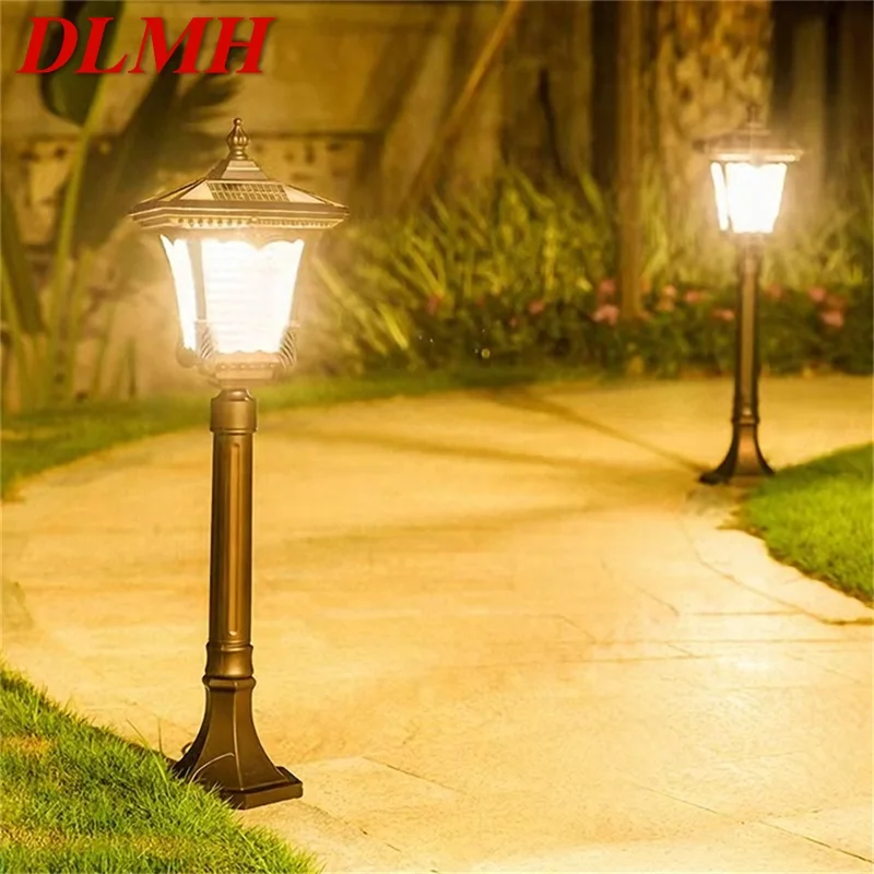 

DLMH Classical Outdoor Solar Lawn Lamp Light Waterproof Home for Villa Garden Decoration