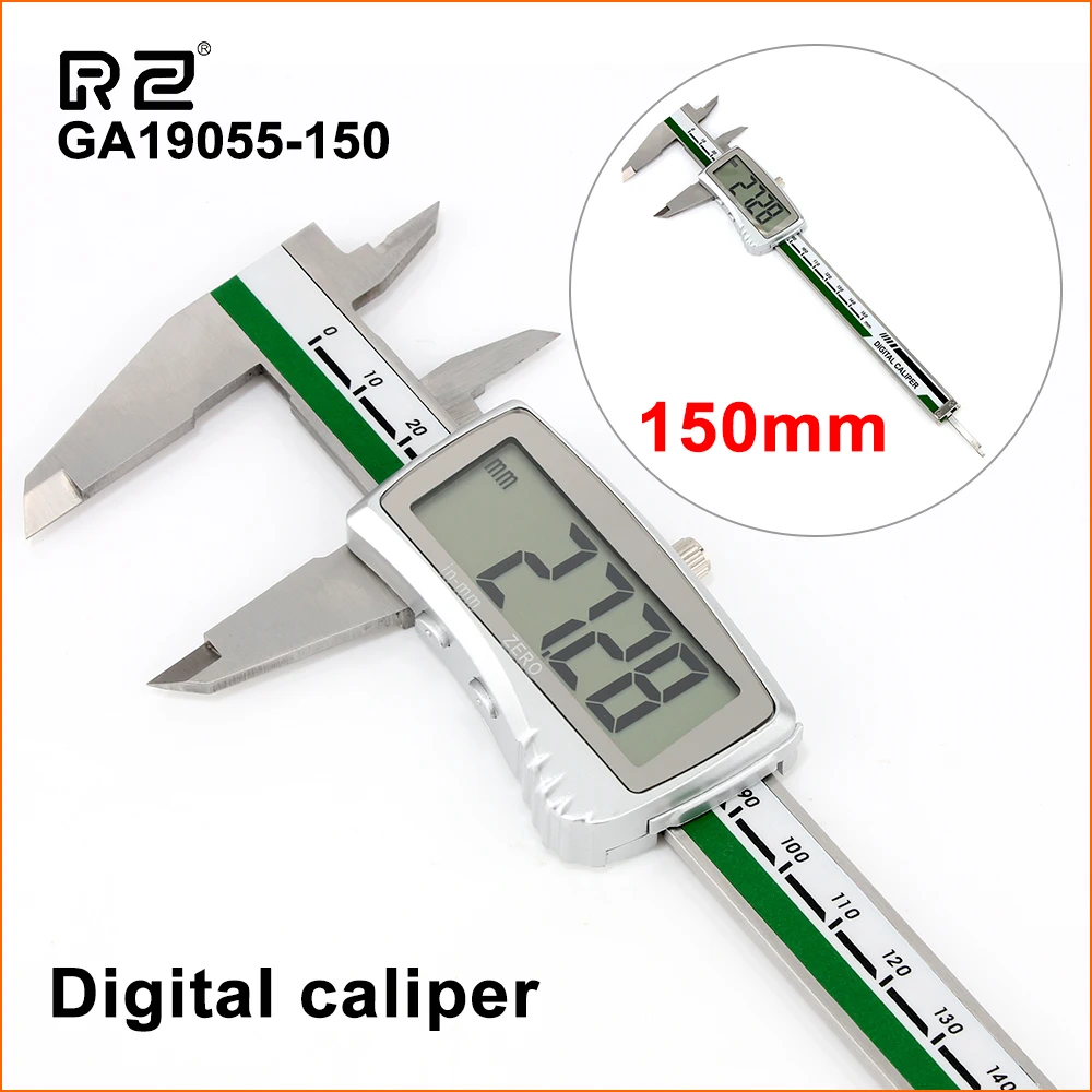 

RZ Vernier Caliper Digital Vernier Caliper Stainless Steel Electronic Handheld Vernier Caliper150mm Measuring Tools Professional