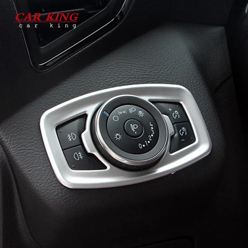 

For Ford Focus Kuga escape 2017 2018 ABS chrome Fog head light headlight lamp swiTch button panel Cover Trim Styling Accessories