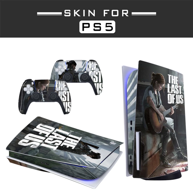 The Last of Us PS5 Standard Disc Edição Skin Adesivo, Decalque Capa para PlayStation 5 Console e 2 Controladores