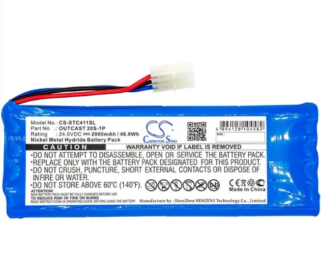 

cameron sino 2000mah battery for SOUNDCAST ICO410 ICO410-4n ICO411a ICO411a-4N Outcast ICO410 Outcast ICO410-4n Outcast ICO411a