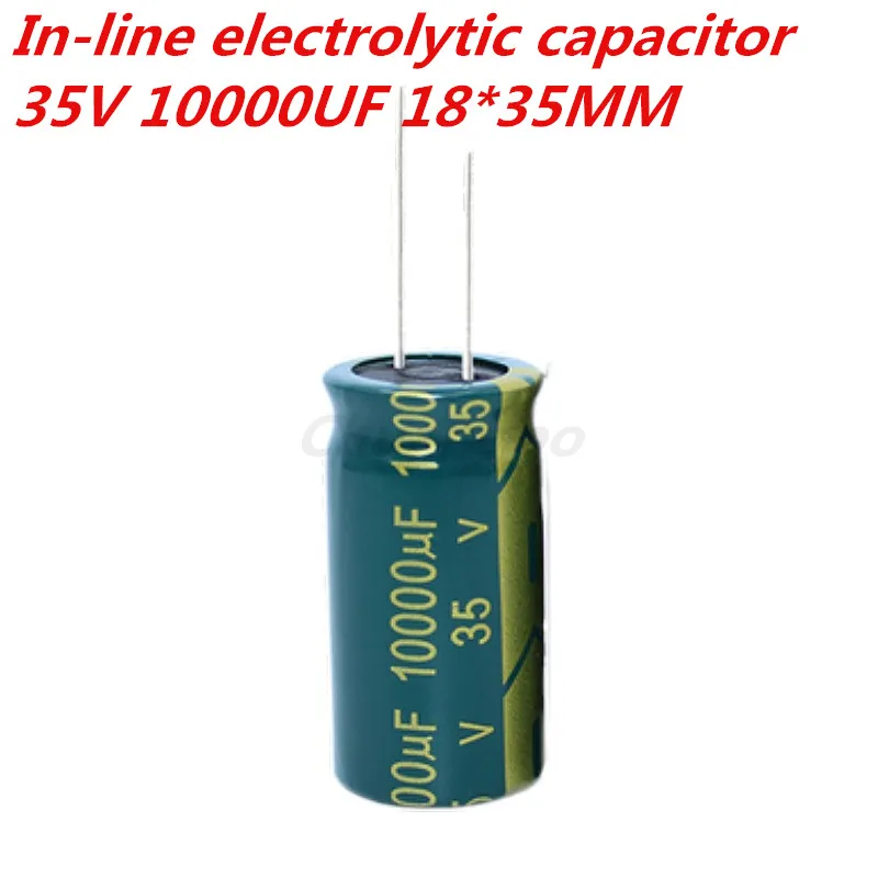 2pcs 35V10000UF 18*35MM Higt quality Aluminum electrolytic capacitor 10000UF 35V  Low ESR/impedance high frequency 18*35MM 20%