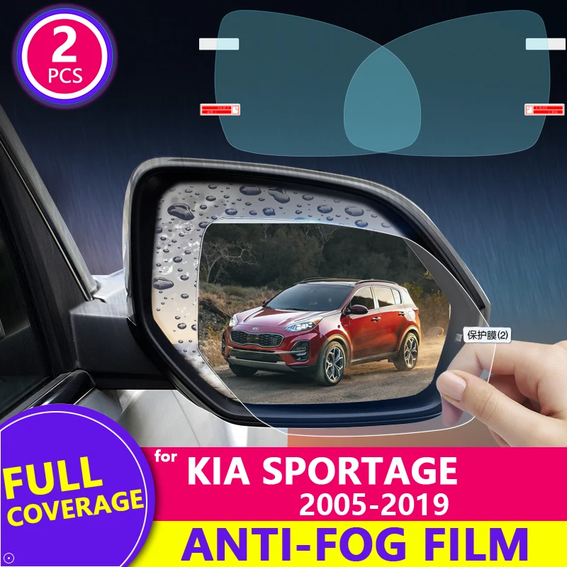 Full Cover Rearview Mirror Anti Fog Film for Kia Sportage 2005~2019 JE KM SL QL Protective Rainproof Films Car Accessories 2018