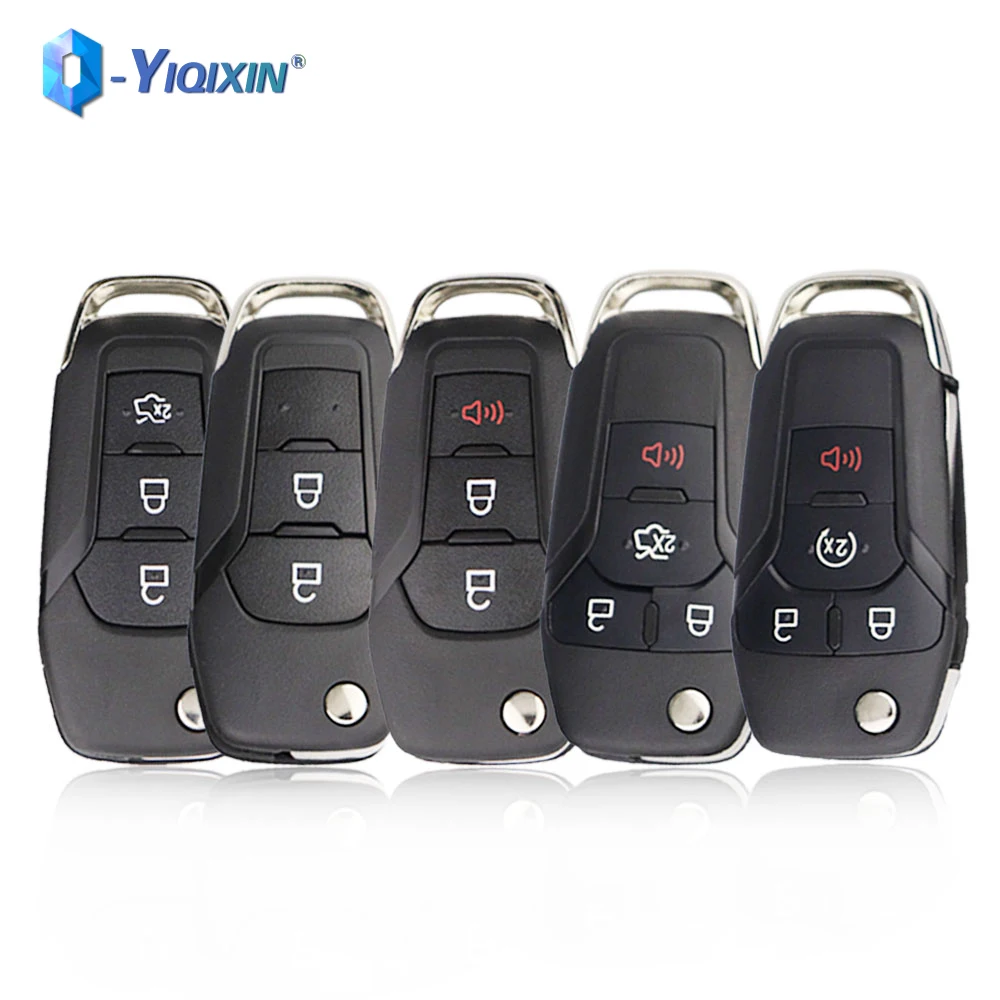 

YIQIXIN Flip Folding Remote Car Key Shell 2/3/4 Buttons Case For Ford Focus Fusion MK2 M7 Edge Explorer Ranger HU101 Blade Auto