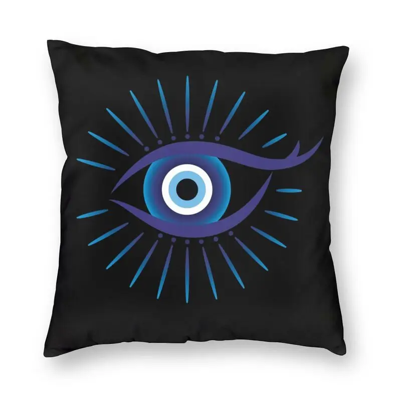 Nordic Evil Eye Protection Cushion Cover All Seeing Eye Lucky Charm Hamsa Throw Pillow Case for Sofa Custom Home Decoration