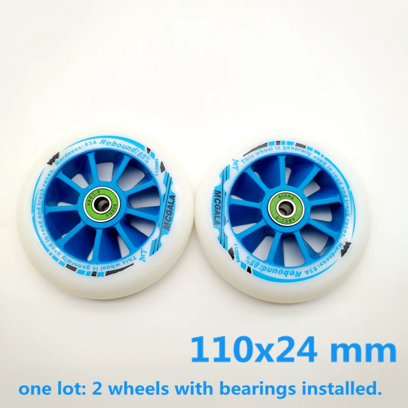 free shipping speed skates wheel scooter wheel 110MM 2 pieces / lot abec-9 110x24 mm