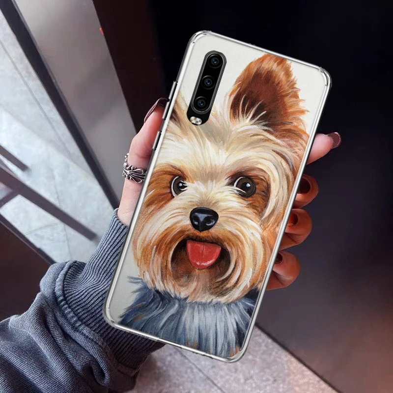 Yorkshire terrier dog Phone Case For Huawei P30 Lite P40 P20 P10 P50 Mate 10 20 30 40 Pro Art Pattern Soft TPU Back Cover