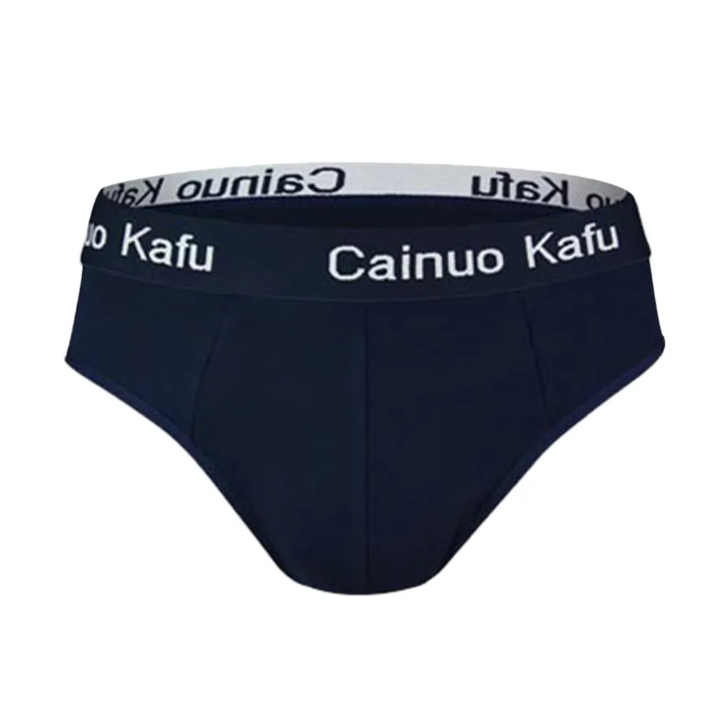 Men Cotton  Underwear Briefs Sexy Cueca Calzoncillos Hombre Slip Sleepwear Breathable Cotton Solid Color Male Panties Underpants