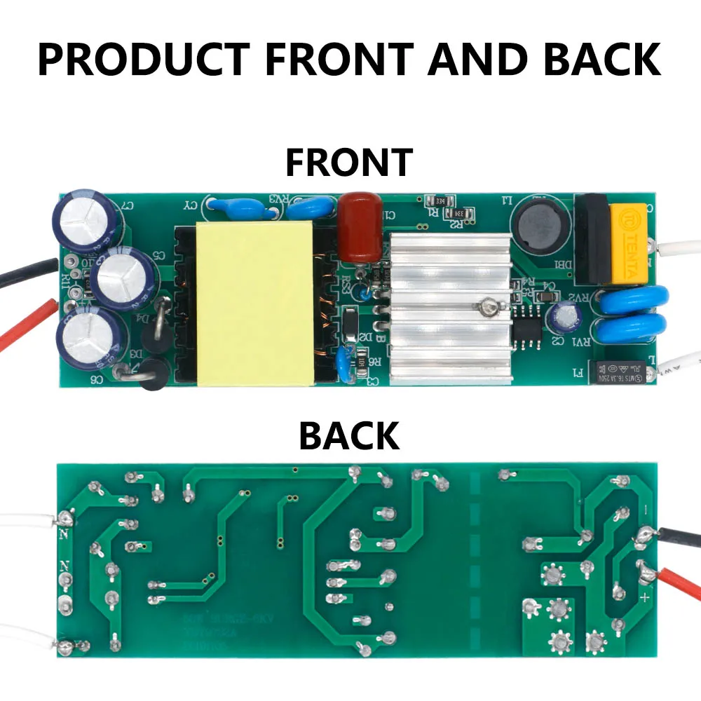 LED Driver 50W 24-46V 1500mA Power Supply Constant Current Control Lighting Transformers Bare board With Heat Dissipation DIY