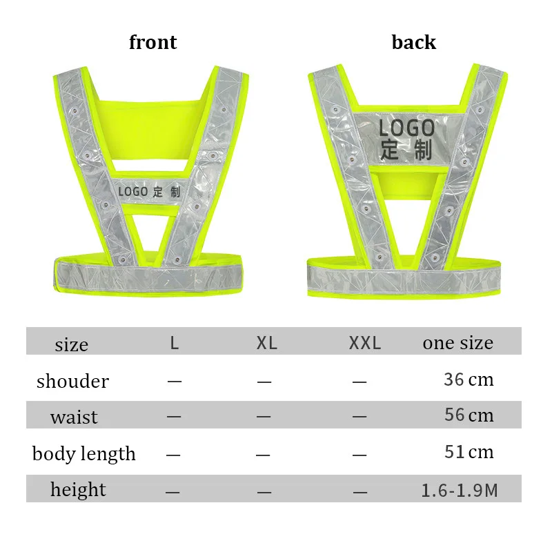 Veiligheid Led Vest Reflecterende Led Vest Veiligheid Vest Led Verlichting Fluorescerende Gele Vest Met Led Lampen Gratis Verzending