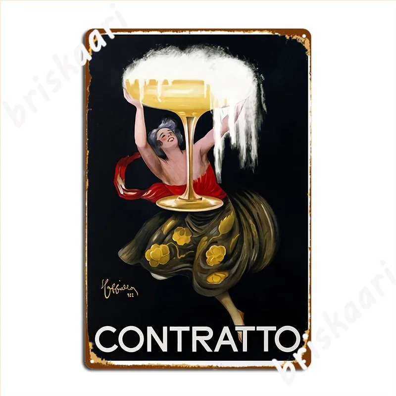 Contratto Vintage Poster Metal Plaque Poster Club Party Mural Mural Painting Personalized Tin Sign Poster