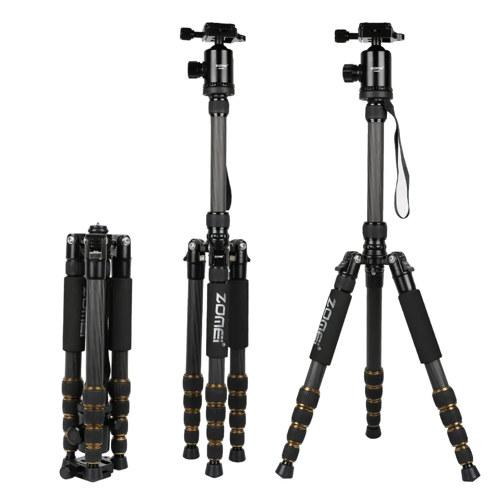 ZOMEI Z699C Professional Portable Travel Carbon fiber camera Tripod Monopod+Ball head for Digital SLR DSLR Camera