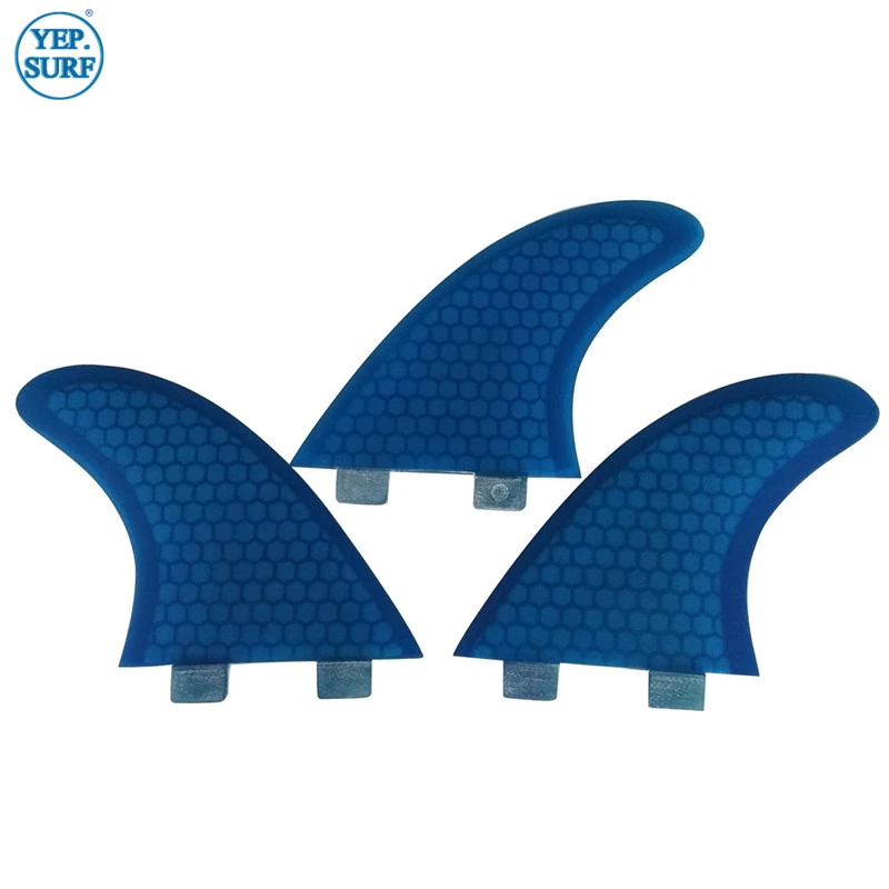 

Surfing Double Tabs Fins, S Size, Honeycomb Fibreglass Fin, Blue Color, Surf Quilhas Double Tabs