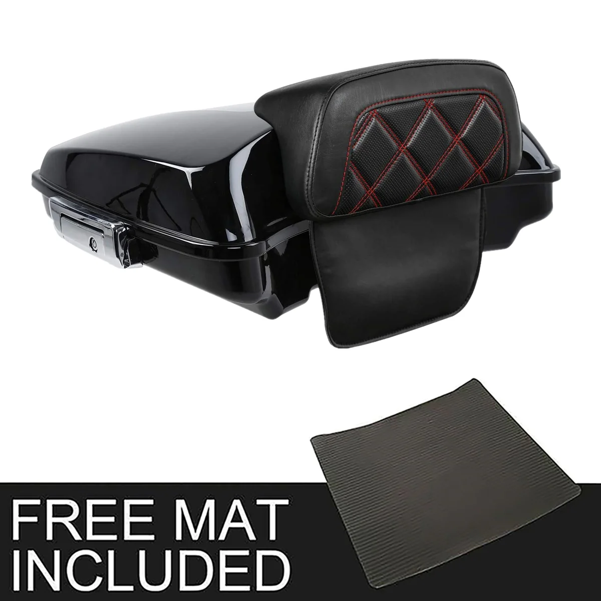 Motorcycle Black Chopped Trunk For Harley Touring Street Glide Road King Electra Glide Road Glide 2014-2024