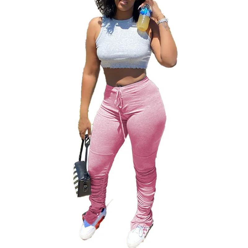 Vendita calda leggings impilati pantaloni sportivi impilati pantaloni da donna leggings pantaloni femme pantaloni impilati fitness streetwear