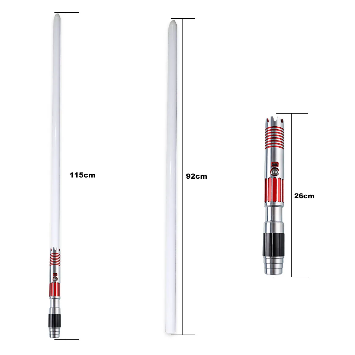 LGT DAMIENSABER spada laser liscia sensibile alla spada laser con 12 colori che cambiano 9 caratteri sonori allenamento pesante