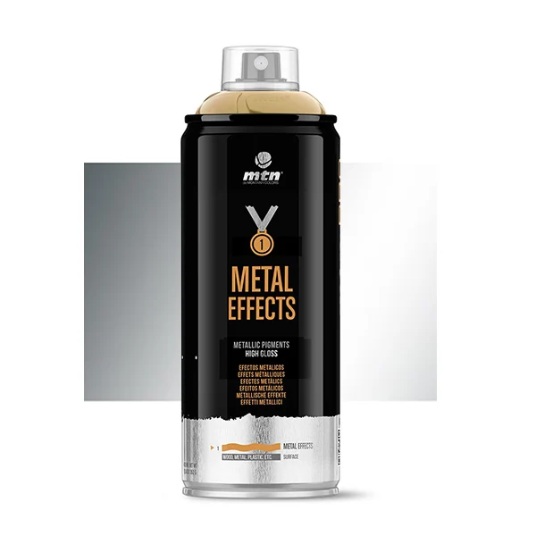 Spray paint brand MTN PRO Color RAL effect silver chrome 400ml dry very fast resistant exterior high adhesion