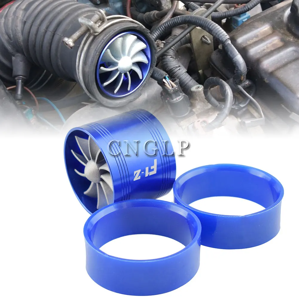 Car Modification Single Turbine Turbo Charger Air Intake Gas Fuel Saver Fan Car Supercharger Fit for Air Intake Hose 65-74mm