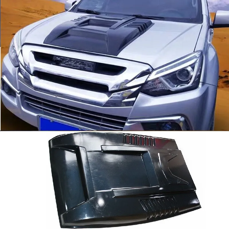 

Bug Shields Bonnet Scoop hoods cover exterior car styling moulding for 2021+ ISUZU DMAX D-MAX MUX scoop hoods covers auto parts