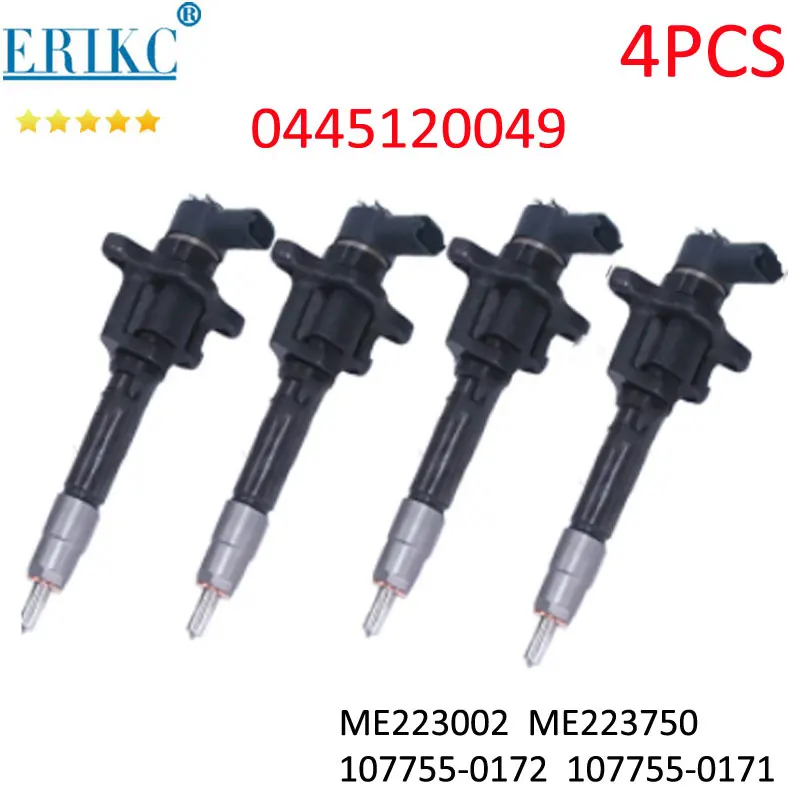 4PCS Fuel Injector 0445120049 Diesel Injection Nozzle 0445 120 049 For Mitsubishi Canter 4M50 4.9LTR MMC-NFZ ME223750 ME223002