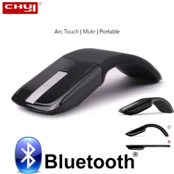 Bluetooth Wireless Arc Touch Mouse For Microsoft PC Laptop 1200DPI Optical Folding Mause Slim Notebook Gaming Computer Mice