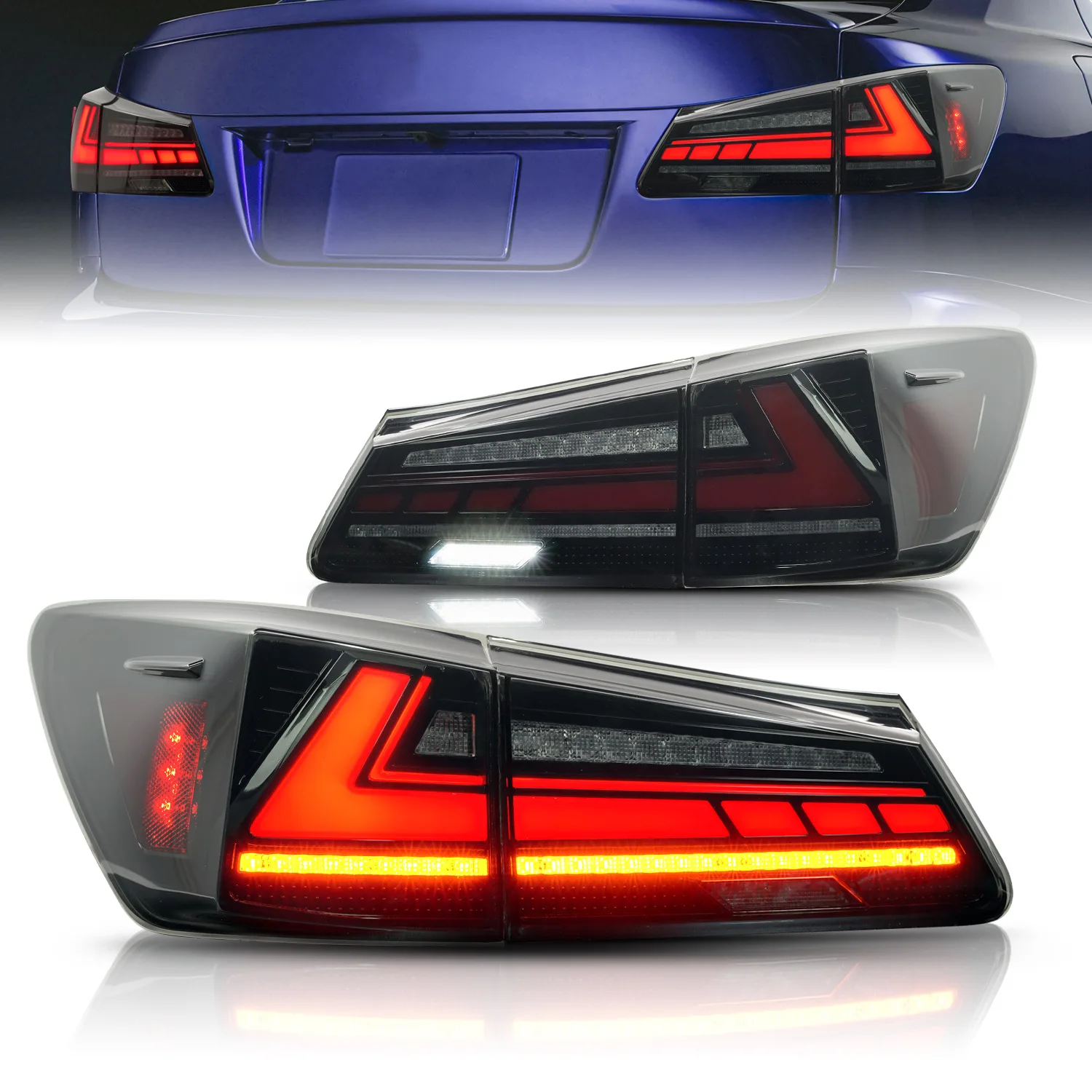 

Car LED Tail Light Taillight For Lexus IS250 IS300 IS350 ISF 06-12 Rear Fog Lamp + Brake Lamp + Reverse + Dynamic Turn Signal