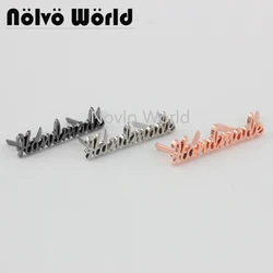 10-50 pieces,4 colors rose gold handmade label,customize handmade letters metal label logo for DIY purse bags