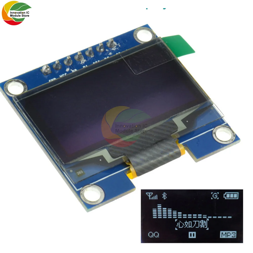 Ziqqucu 1.3 inch OLED 128x64 LCD Display Module 7 Pin SPI/I2C SSH1106 LCD Module for Arduino AVR PIC STM32