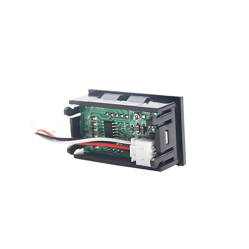 10 Mini Kỹ Thuật Số DC Màn Hình Hiển Thị Kỹ Thuật Số Vôn Kế LED 2 Dây DC0-100V 0-40V 0.56 "Màu Đỏ/Xanh Dương/Xanh Lá V27D 48*29*27Mm