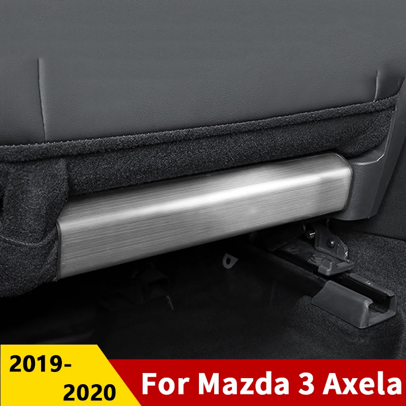 For Mazda 3 Axela 2019 2020 Car Seat Back Stainless steel Anti Kick Pad Protector Waterproof Child Anti Dirty Protection Case