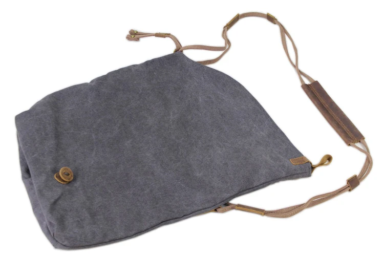 Bolso de hombro militar de lona y cuero para hombre, bandolera de estilo Retro coreano, Estilo Vintage, envío directo