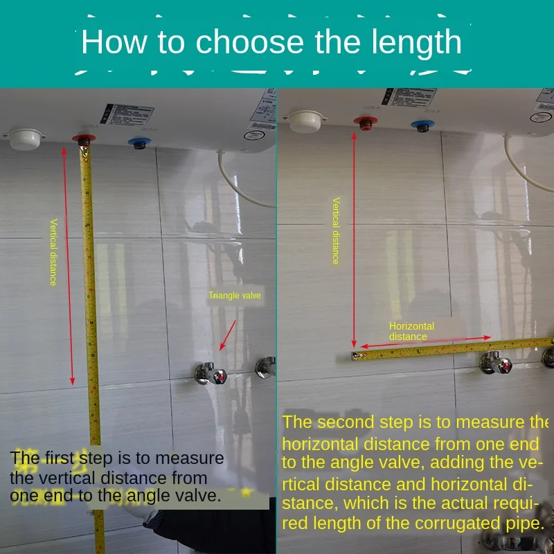 304 Rvs Ribbelbuis Hoge Druk Explosieveilige Boiler Inlaat Slang Wastafel Wc Aansluiting Outlet Pijp
