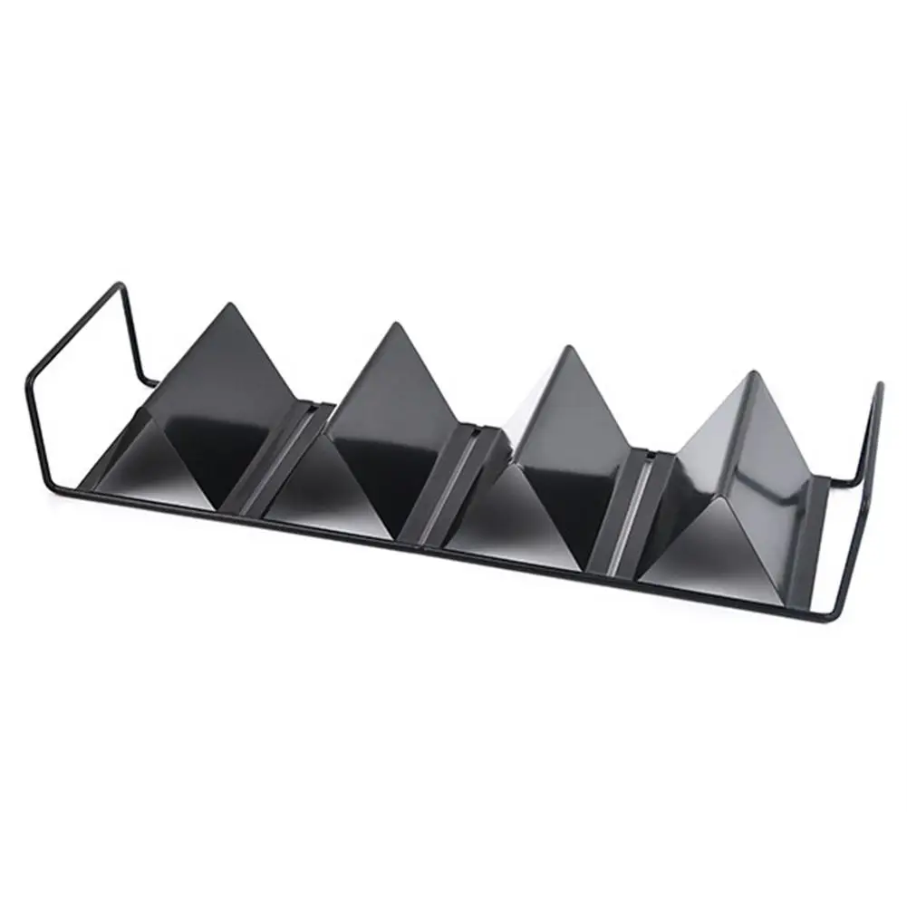 Stainless Steel Tacos Holder Frame Mexican W-shaped Pancake Rack Corn Hot Dog Spring Roll Rack Iron Tray Plate Cake Toast Holder