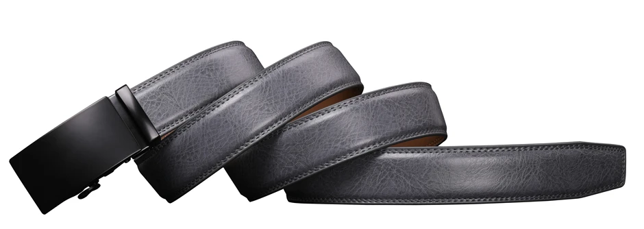 Grau Automatische Schnalle Gürtel Für Männer Luxus Designer Marke Echtes Leder Gürtel Männlichen Casual Formale Kleid Gürtel Hohe Qualität B281 – Detail 7