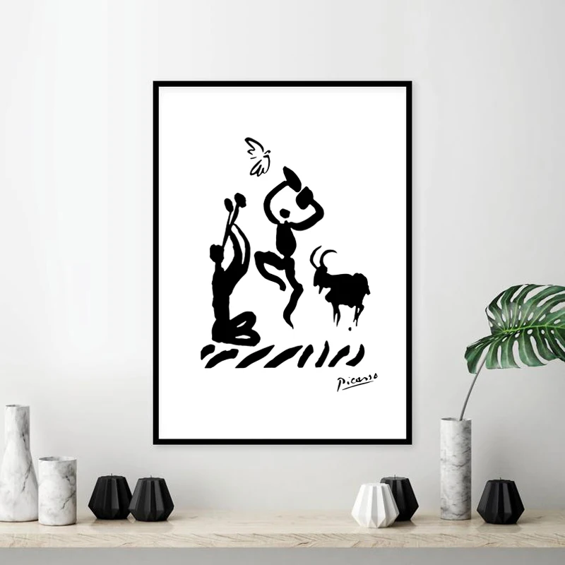 Бло Пикассо флейты плееры эскиз художественные принты черно-белая Абстрактная живопись минималистичный постер для гостиной настенный художественный Декор Бло Пикассо флейты плееры эскиз художественные принты черно-белая Абстрактная живопись минималистичный постер для гостиной настенный художественный Декор