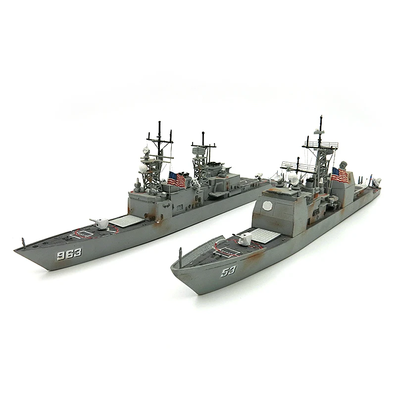 1/700 Kit Model Kapal Penjelajah Rudal Amerika Mainan Model Kapal Perang Perakitan Perusak